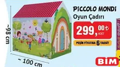 PİCCOLO MONDİ OYUN ÇADIRI 98X100 CM
